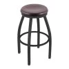 Holland Bar Stool Co. 30" Swivel Bar Stool, Pewter Finish, Dark Cherry Oak Seat