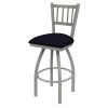 Holland Bar Stool Co. 30" Swivel Bar Stool, Nickel Finish, Canter Twilight Seat