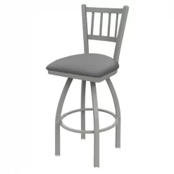 Holland Bar Stool Co. 25" Swivel Counter Stool, Nickel Finish, Canter Grey Seat -Kitchen & Dining Furniture Sales Store Holland20Bar20Stool20Co 810AN007