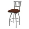 Holland Bar Stool Co. 30" Swivel Bar Stool, Nickel Finish, Rein Adobe Seat