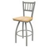 Holland Bar Stool Co. 30" Swivel Bar Stool, Nickel Finish, Nat Oak Seat -Kitchen & Dining Furniture Sales Store Holland20Bar20Stool20Co 810ANNatOak