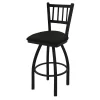 Holland Bar Stool Co. 30" Swivel Bar Stool, Black Wrinkle, Canter Espresso Seat -Kitchen & Dining Furniture Sales Store Holland20Bar20Stool20Co 810BW003