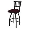 Holland Bar Stool Co. 30" Swivel Bar Stool, Black Wrinkle, Canter Bordeaux Seat -Kitchen & Dining Furniture Sales Store Holland20Bar20Stool20Co 810BW005
