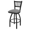 Holland Bar Stool Co. 25" Swivel Counter Stool, Black Wrinkle, Canter Grey Seat -Kitchen & Dining Furniture Sales Store Holland20Bar20Stool20Co 810BW007