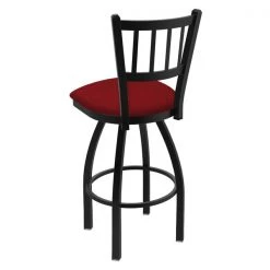 Holland Bar Stool Co. 30" Swivel Bar Stool, Black Wrinkle, Graph Ruby Seat -Kitchen & Dining Furniture Sales Store Holland20Bar20Stool20Co 810BW016 2