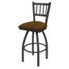 Holland Bar Stool Co. 30" Swivel Bar Stool, Pewter Finish, Canter Thatch Seat