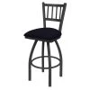 Holland Bar Stool Co. 30" Swivel Bar Stool, Pewter Finish, Canter Twilight Seat