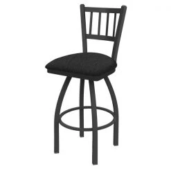 Holland Bar Stool Co. 25" Swivel Counter Stool, Pewter Finish, Graph Coal Seat