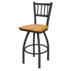 Holland Bar Stool Co. 30" Swivel Bar Stool, Pewter Finish, Med Oak Seat -Kitchen & Dining Furniture Sales Store Holland20Bar20Stool20Co 810PWMedOak 1
