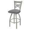 Holland Bar Stool Co. 25" Swivel Counter Stool, Nickel Finish, Canter Grey Seat -Kitchen & Dining Furniture Sales Store Holland20Bar20Stool20Co 820AN007