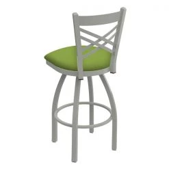 Holland Bar Stool Co. 30" Swivel Bar Stool, Nickel Finish, Canter Kiwi Green Seat -Kitchen & Dining Furniture Sales Store Holland20Bar20Stool20Co 820AN009 2