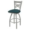 Holland Bar Stool Co. 30" Swivel Bar Stool, Nickel Finish, Graph Tidal Seat