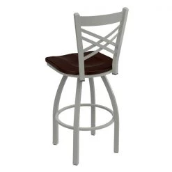 Holland Bar Stool Co. 30" Swivel Bar Stool, Nickel Finish, Dark Cherry Maple Seat -Kitchen & Dining Furniture Sales Store Holland20Bar20Stool20Co 820ANDCMpl 2