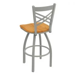Holland Bar Stool Co. 30" Swivel Bar Stool, Nickel Finish, Med Oak Seat -Kitchen & Dining Furniture Sales Store Holland20Bar20Stool20Co 820ANMedOak 2