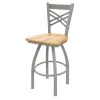 Holland Bar Stool Co. 30" Swivel Bar Stool, Nickel Finish, Nat Maple Seat -Kitchen & Dining Furniture Sales Store Holland20Bar20Stool20Co 820ANNatMpl