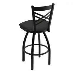 Holland Bar Stool Co. 30" Swivel Bar Stool, Black Wrinkle, Canter Iron Seat -Kitchen & Dining Furniture Sales Store Holland20Bar20Stool20Co 820BW008 2