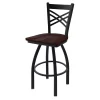 Holland Bar Stool Co. 30" Swivel Bar Stool, Black Wrinkle, Dark Cherry Maple Seat -Kitchen & Dining Furniture Sales Store Holland20Bar20Stool20Co 820BWDCMpl
