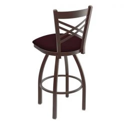 Holland Bar Stool Co. 30" Swivel Bar Stool, Bronze Finish, Canter Bordeaux Seat -Kitchen & Dining Furniture Sales Store Holland20Bar20Stool20Co 820BZ005 2