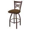 Holland Bar Stool Co. 30" Swivel Bar Stool, Bronze Finish, Rein Thatch Seat