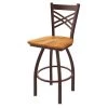 Holland Bar Stool Co. 30" Swivel Bar Stool, Bronze Finish, Med Maple Seat -Kitchen & Dining Furniture Sales Store Holland20Bar20Stool20Co 820BZMedMpl