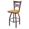 Holland Bar Stool Co. 25" Swivel Counter Stool, Bronze Finish, Med Oak Seat -Kitchen & Dining Furniture Sales Store Holland20Bar20Stool20Co 820BZMedOak 1