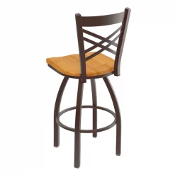 Holland Bar Stool Co. 25" Swivel Counter Stool, Bronze Finish, Med Oak Seat -Kitchen & Dining Furniture Sales Store Holland20Bar20Stool20Co 820BZMedOak 2