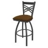 Holland Bar Stool Co. 30" Swivel Bar Stool, Pewter Finish, Canter Thatch Seat