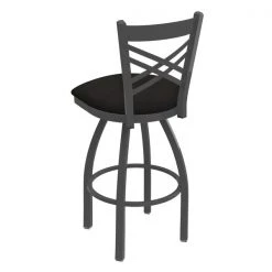 Holland Bar Stool Co. 30" Swivel Bar Stool, Pewter Finish, Canter Espresso Seat -Kitchen & Dining Furniture Sales Store Holland20Bar20Stool20Co 820PW003 2