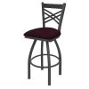 Holland Bar Stool Co. 30" Swivel Bar Stool, Pewter Finish, Canter Bordeaux Seat -Kitchen & Dining Furniture Sales Store Holland20Bar20Stool20Co 820PW005