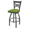 Holland Bar Stool Co. 30" Swivel Bar Stool, Pewter Finish, Canter Kiwi Green Seat -Kitchen & Dining Furniture Sales Store Holland20Bar20Stool20Co 820PW009