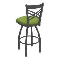 Holland Bar Stool Co. 30" Swivel Bar Stool, Pewter Finish, Canter Kiwi Green Seat -Kitchen & Dining Furniture Sales Store Holland20Bar20Stool20Co 820PW009 2
