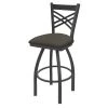 Holland Bar Stool Co. 30" Swivel Bar Stool, Pewter Finish, Graph Chalice Seat