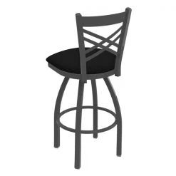 Holland Bar Stool Co. 30" Swivel Bar Stool, Pewter Finish, Black Vinyl Seat -Kitchen & Dining Furniture Sales Store Holland20Bar20Stool20Co 820PWBlkVinyl 2