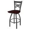Holland Bar Stool Co. 30" Swivel Bar Stool, Pewter Finish, Dark Cherry Oak Seat -Kitchen & Dining Furniture Sales Store Holland20Bar20Stool20Co 820PWDCOak