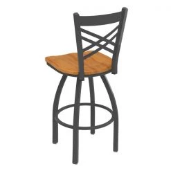 Holland Bar Stool Co. 30" Swivel Bar Stool, Pewter Finish, Med Maple Seat -Kitchen & Dining Furniture Sales Store Holland20Bar20Stool20Co 820PWMedMpl 2
