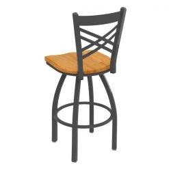 Holland Bar Stool Co. 30" Swivel Bar Stool, Pewter Finish, Med Oak Seat -Kitchen & Dining Furniture Sales Store Holland20Bar20Stool20Co 820PWMedOak 2