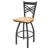 Holland Bar Stool Co. 30" Swivel Bar Stool, Pewter Finish, Nat Maple Seat -Kitchen & Dining Furniture Sales Store Holland20Bar20Stool20Co 820PWNatMpl