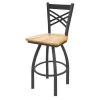 Holland Bar Stool Co. 30" Swivel Bar Stool, Pewter Finish, Nat Oak Seat -Kitchen & Dining Furniture Sales Store Holland20Bar20Stool20Co 820PWNatOak