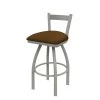 Holland Bar Stool Co. 30" Low Back Swivel Bar Stool, Nickel Finish, Canter Thatch Seat -Kitchen & Dining Furniture Sales Store Holland20Bar20Stool20Co 821AN001