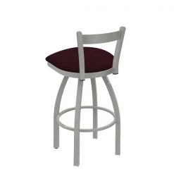 Holland Bar Stool Co. 30" Low Back Swivel Bar Stool, Nickel Finish, Canter Bordeaux Seat -Kitchen & Dining Furniture Sales Store Holland20Bar20Stool20Co 821AN005 2