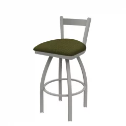 Holland Bar Stool Co. 25" Low Back Swivel Counter Stool, Nickel Finish, Graph Parrot Seat