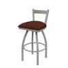 Holland Bar Stool Co. 30" Low Back Swivel Bar Stool, Nickel Finish, Rein Adobe Seat -Kitchen & Dining Furniture Sales Store Holland20Bar20Stool20Co 821AN023