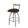 Holland Bar Stool Co. 30" Low Back Swivel Bar Stool, Nickel Finish, Rein Coffee Seat -Kitchen & Dining Furniture Sales Store Holland20Bar20Stool20Co 821AN025