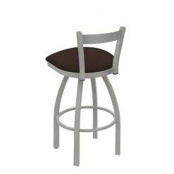 Holland Bar Stool Co. 30" Low Back Swivel Bar Stool, Nickel Finish, Rein Coffee Seat -Kitchen & Dining Furniture Sales Store Holland20Bar20Stool20Co 821AN025 2