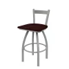Holland Bar Stool Co. 30" Low Back Swivel Bar Stool, Nickel Finish, Dark Cherry Oak Seat -Kitchen & Dining Furniture Sales Store Holland20Bar20Stool20Co 821ANDCOak