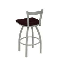 Holland Bar Stool Co. 30" Low Back Swivel Bar Stool, Nickel Finish, Dark Cherry Oak Seat -Kitchen & Dining Furniture Sales Store Holland20Bar20Stool20Co 821ANDCOak 2