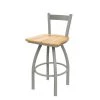Holland Bar Stool Co. 30" Low Back Swivel Bar Stool, Nickel Finish, Nat Maple Seat -Kitchen & Dining Furniture Sales Store Holland20Bar20Stool20Co 821ANNatMpl