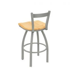 Holland Bar Stool Co. 30" Low Back Swivel Bar Stool, Nickel Finish, Nat Oak Seat -Kitchen & Dining Furniture Sales Store Holland20Bar20Stool20Co 821ANNatOak 2
