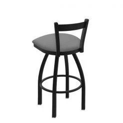 Holland Bar Stool Co. 30" Low Back Swivel Bar Stool, Black Wrinkle, Canter Grey Seat -Kitchen & Dining Furniture Sales Store Holland20Bar20Stool20Co 821BW007 2