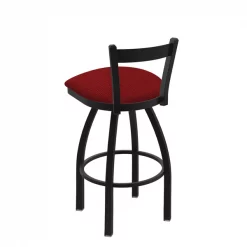 Holland Bar Stool Co. 25" Low Back Swivel Counter Stool, Black Wrinkle, Graph Ruby Seat -Kitchen & Dining Furniture Sales Store Holland20Bar20Stool20Co 821BW016 2 1